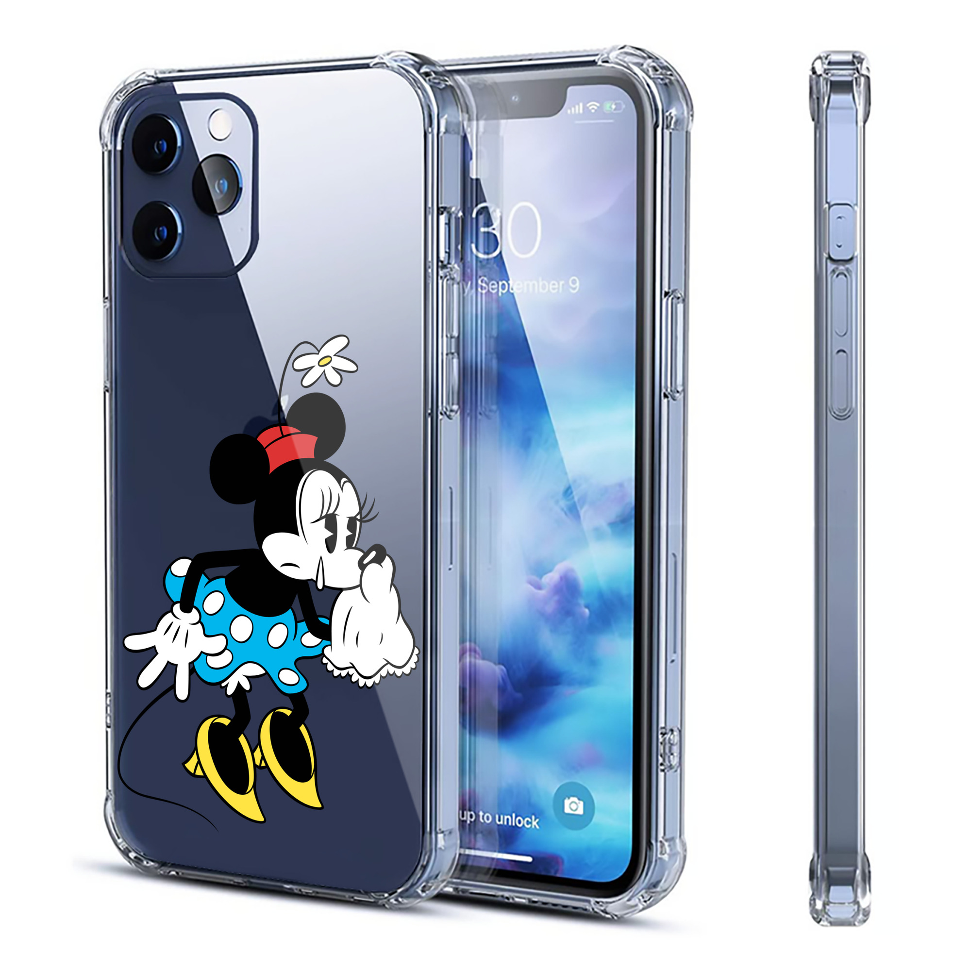（画像用） ミッキーマウス Mickey Mouse 【iPhone 12シリーズ対応】透明スマホケース（クリアソフトケース）